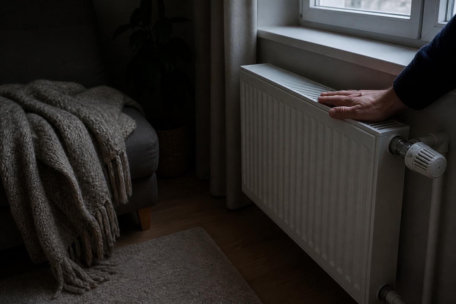 Kalter Heizkörper bei einem Heizungsausfall