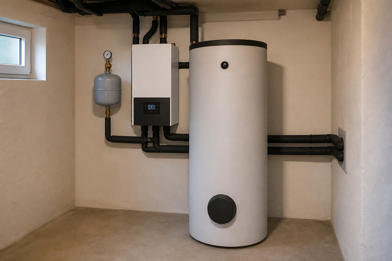 Fertig installierte Luft-Wasser-Wärmepumpenanlage in 1130 Wien